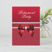 Invitation Parti de retraite romantique Ruby Rouge (Debout devant)