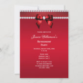 Invitation Parti de retraite romantique Ruby Rouge (Dos)