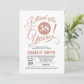 Invitation Parti de retraite - Rose Gold White (Debout devant)