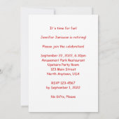 Invitation Parti de retraite Roue Ferris Roue Personnaliser l (Dos)