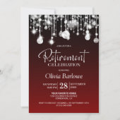 Invitation Parti de retraite rouge élégant (Devant)