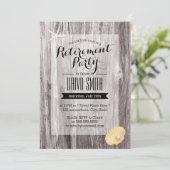 Invitation Parti de retraite Rustic Beach Driftwood (Debout devant)