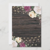 Invitation Parti de retraite Rustique Floral (Dos)