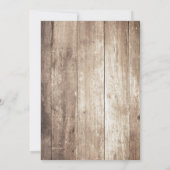 Invitation Parti de retraite Rustique Grange de bois de tourn (Dos)