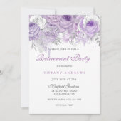 Invitation Parti de retraite Silver Wonderland Rose violet (Devant)