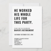 Invitation Parti de retraite simple Homme Femme Fête d'adieu (Devant)