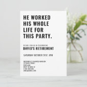 Invitation Parti de retraite simple Homme Femme Fête d'adieu (Debout devant)