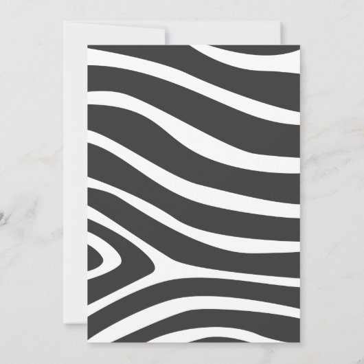 Invitation Parti de retraite simple Zebra Stripes (Dos)