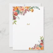 Invitation Parti de retraite surprise, retrait MINT Floral (Dos)