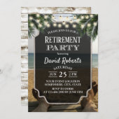 Invitation Parti de retraite Tropical Palm Beach (Devant / Derrière)