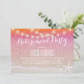 Invitation Parti de retraite Tropical Sunset Beach Starfish (Debout devant)