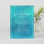 Invitation Parti de retraite Turquoise Turquoise moderne (Debout devant)