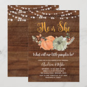 Invitation Parti de révélation de genre Citrouille russe (Devant / Derrière)