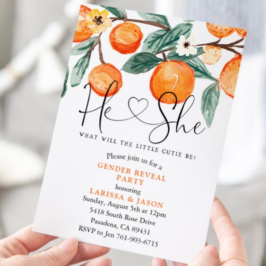 Invitation Parti de révélation de genre Cutie