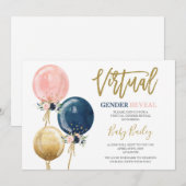 Invitation Parti de révélation de sexe virtuel (Devant / Derrière)