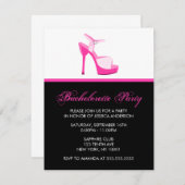 Invitation Parti de Stiletto-Pink (Devant / Derrière)