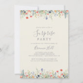 Invitation Parti de surprise Fleur sauvage multicouleur (Devant)