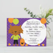 Invitation Parti de Werewolf Halloween (Debout devant)