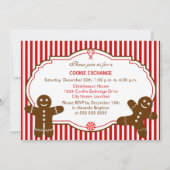 Invitation Parti d'échange de biscuits en pain d'épice (Devant)