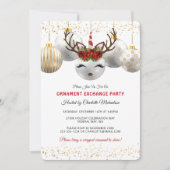 Invitation Parti d'échange de l'ornement de la licorne Cute (Devant)