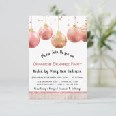 Invitation Parti d'échange d'ornement d'or Rose mignon (Debout devant)