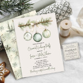 Invitation Parti d'échange ornemental de Noël moderne
