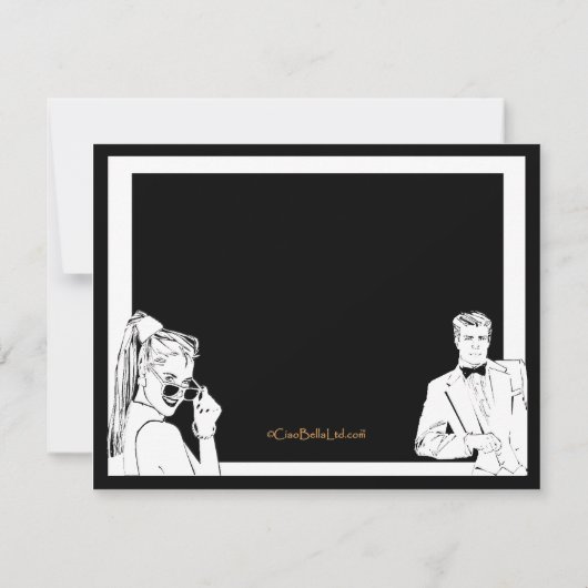 Invitation Parti Décontracté Ou Formel De L'Entier Blanc (Dos)