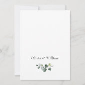 Invitation PARTI D'ENGAGEMENT À L'Éucalyptus Moderne (Dos)