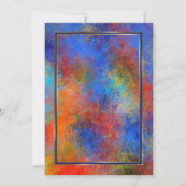 Invitation Parti d'engagement Blue Gold Red Watercolor (Dos)