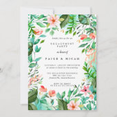 Invitation Parti d'engagement botanique tropical (Devant)