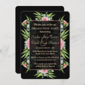 Invitation Parti d'engagement de Boho Floral Eucalyptus roman (Devant / Derrière)