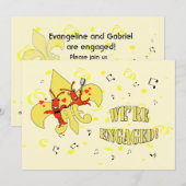 Invitation Parti d'engagement de la Fleur de l'or de la lango (Devant / Derrière)