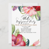 Invitation Parti d'engagement de l'Aloha botanique tropicale (Devant)