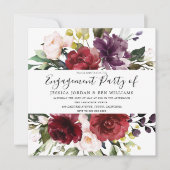 Invitation Parti d'engagement de l'aquarelle botanique modern (Devant)