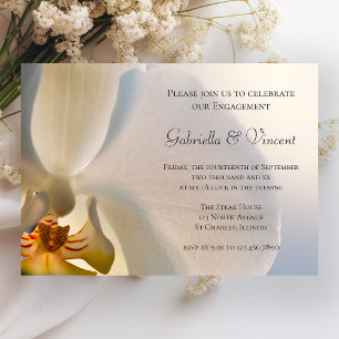 Invitation Parti d'engagement de l'élégance des orchidées bla