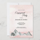 Invitation Parti d'engagement de Pink Sunrise Mountain (Devant)