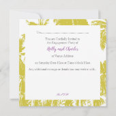 Invitation Parti d'engagement de style tropical (Dos)