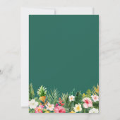 Invitation Parti d'engagement des Feuilles floraux tropicaux (Dos)