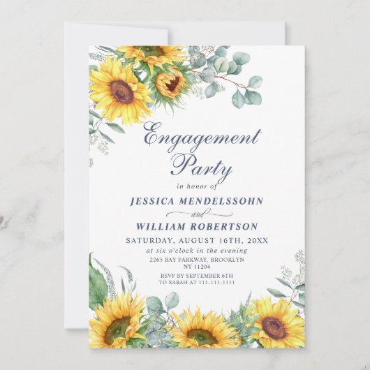 Invitation PARTI D'ENGAGEMENT DES FLEUVES D'Aquarelle (Devant)