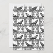 Invitation Parti d'engagement des Mariages gothiques floraux  (Dos)