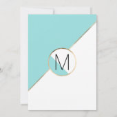 Invitation Parti d'engagement des triangles blancs Gold (Dos)