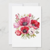 Invitation Parti d'engagement des Tulipes Roses et Rouges (Dos)