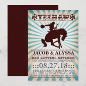 Invitation Parti d'engagement du rodéo Yeehaw GC (Devant / Derrière)