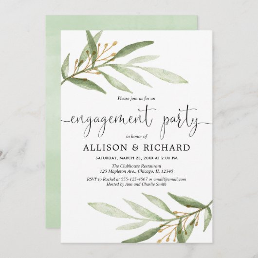 Invitation Parti d'engagement écologique (Devant / Derrière)