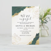 Invitation Parti d'engagement Emerald Gold (Debout devant)