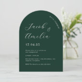 Invitation Parti d'engagement Emerald Green Arch (Debout devant)