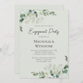 Invitation Parti d'engagement Eucalyptus (Devant / Derrière)