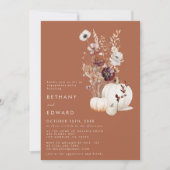 Invitation Parti d'engagement Fleur sauvage romantique en ter (Devant)