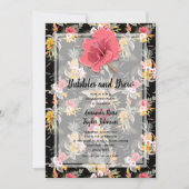 Invitation Parti d'engagement floral ananas (Devant)