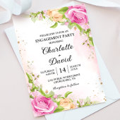 Invitation Parti d'engagement floral chic moderne